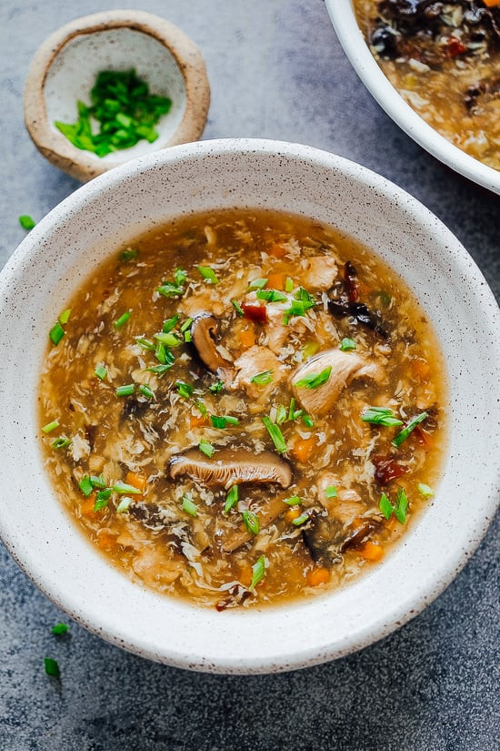 Hot And Sour Chicken Soup (CALORIES: 235 PROTEINS:12.8 Grams FATS:2.7 Grams)